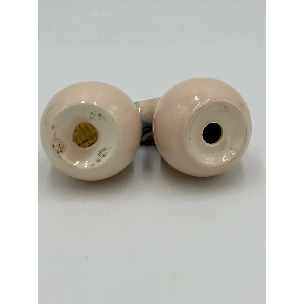 MCM Vernon Ware Salt and Pepper Shakers California‎ Drip Glaze Retro Boho Beige